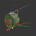 Spherical Smart Machine With Metallic Surface Antennas Mechanical Arms And Wires