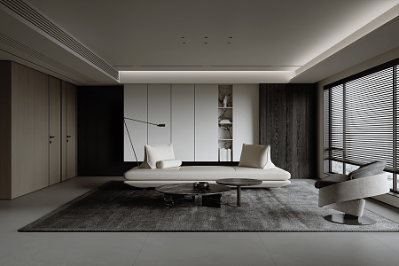 Minimalist Living Room 3d model