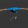 Woman in Blue Medical Scrubs With Mask and Cap Arms Outstretched