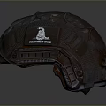 Rusty Combat Helmet As Weapon Featuring Death Row White Logo Design