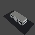 White Towable Caravan Trailer With Blue Stripes Windows Door And Exterior Design