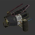 NASA Space Exploration Craft With Solar Panels Sensors And Cylindrical Structure