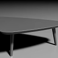 Modern Minimalist Irregular Coffee Table With Slender Solid Wood Legs For Stylish Home Living Room
