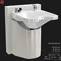 Medical Equipment White Washbasin With Faucet Size W 55 D 65 H 72 Cm