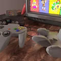 Retro game console handle 3d model