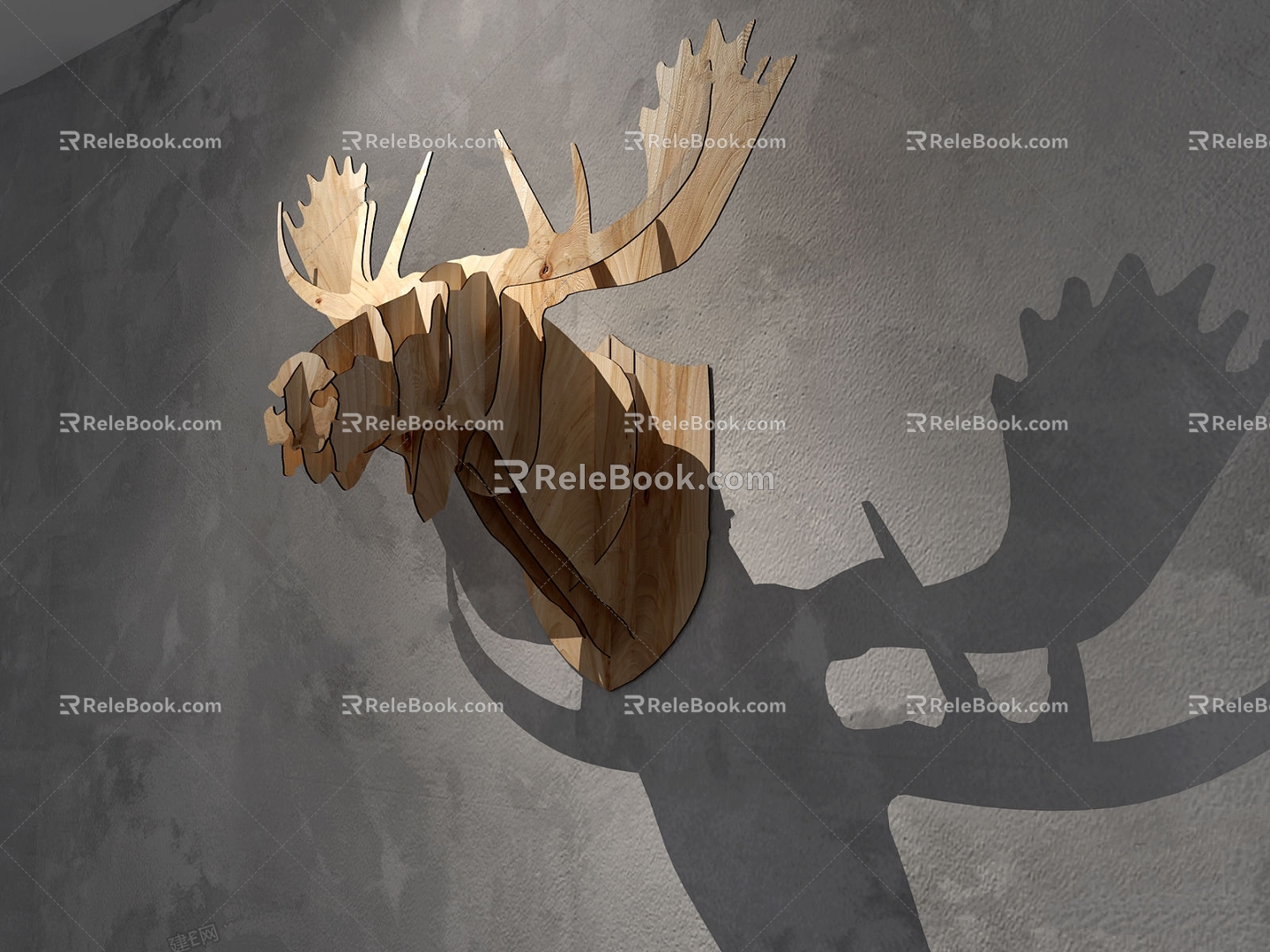 Nordic Deer Head Wall Decorations Deer Head 3d model