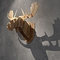 Nordic Deer Head Wall Decorations Deer Head 3d model