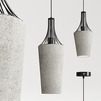 Industrial LOFT chandelier cement chandelier 3d model