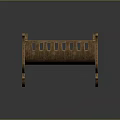 Classic Wooden Rocking Baby Crib With Sturdy Frame And Decorative Rails