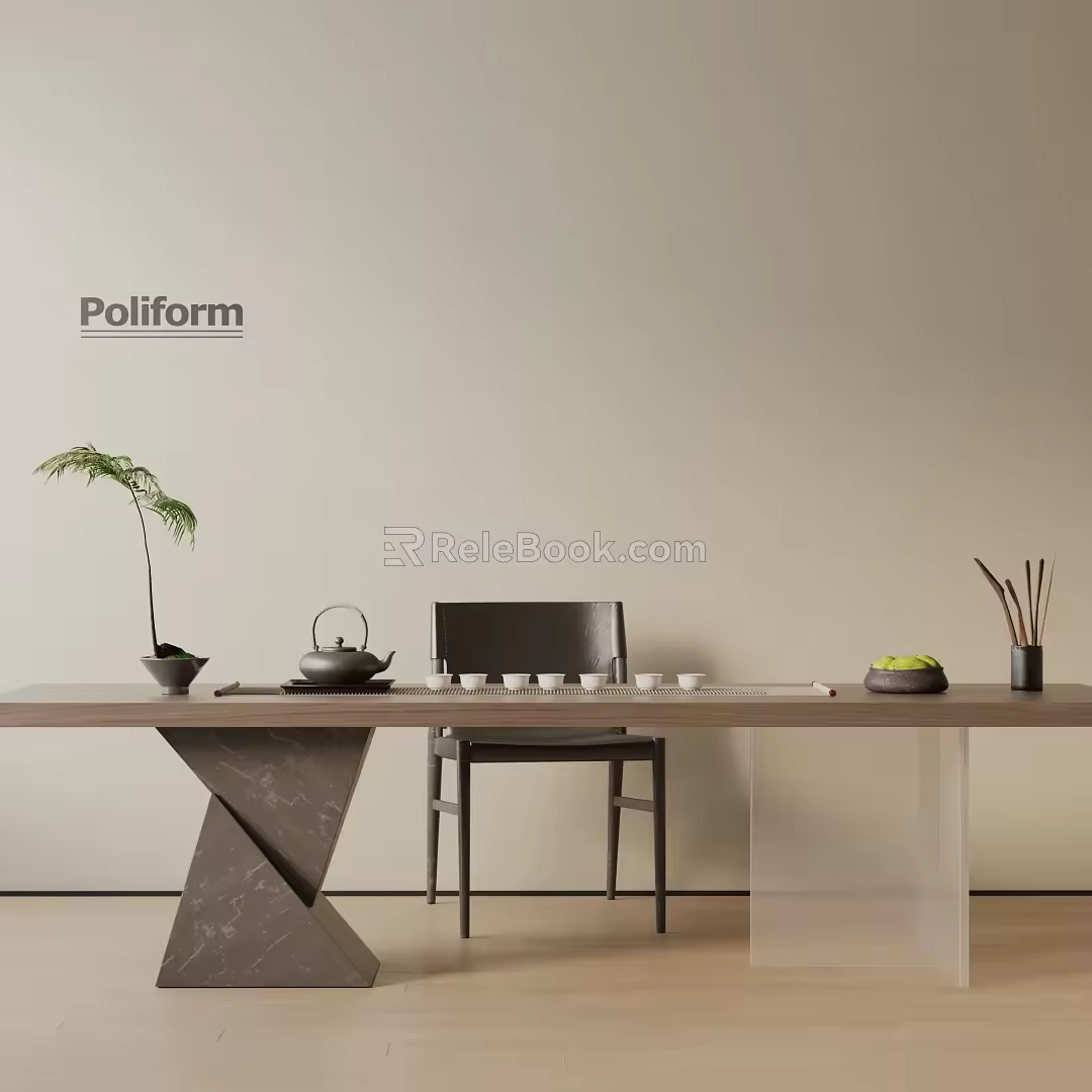 Modern table combination 3d model