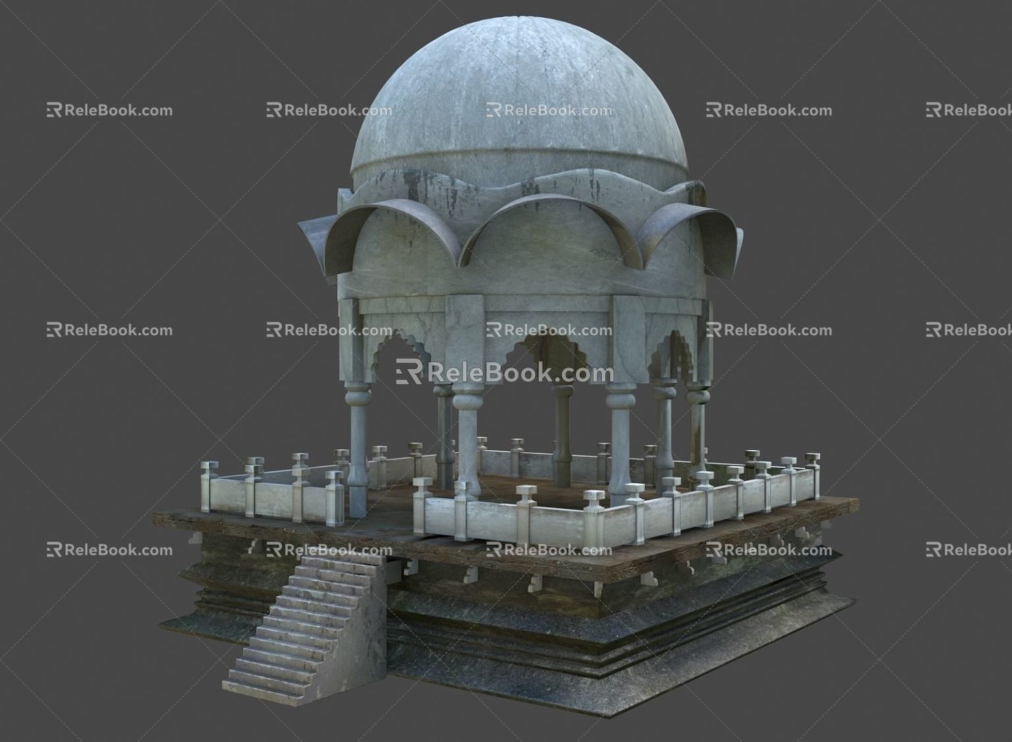 European-style outdoor building pavilion pavilion dome 3d model