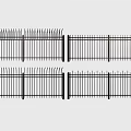 Different Styles of Iron Fence with Spiked Tops and Flat Rail Designs