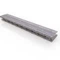 Long Gray Metal Construction Support Beam With Textured Surface Industrial Frame Design