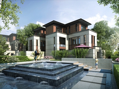 Modern single-family villa model