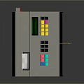 Cash Register With Display Screen Colorful Keypad Receipt And Drawer Key
