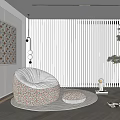 Modern Lazy Sofa Mosaic Pattern Lazy Sofa 3d model