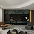 Modern Living Dining Area With Floor to Ceiling Windows City View Sofa and Accent Chair