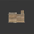 Industrial Scaffolding Equipment With Metal Frame And Wooden Planks For Construction