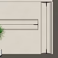 Wall Washer Light Illuminating Modern Minimalist Interior With Green Plant In White Planter