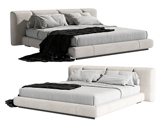 Double bed 3d model