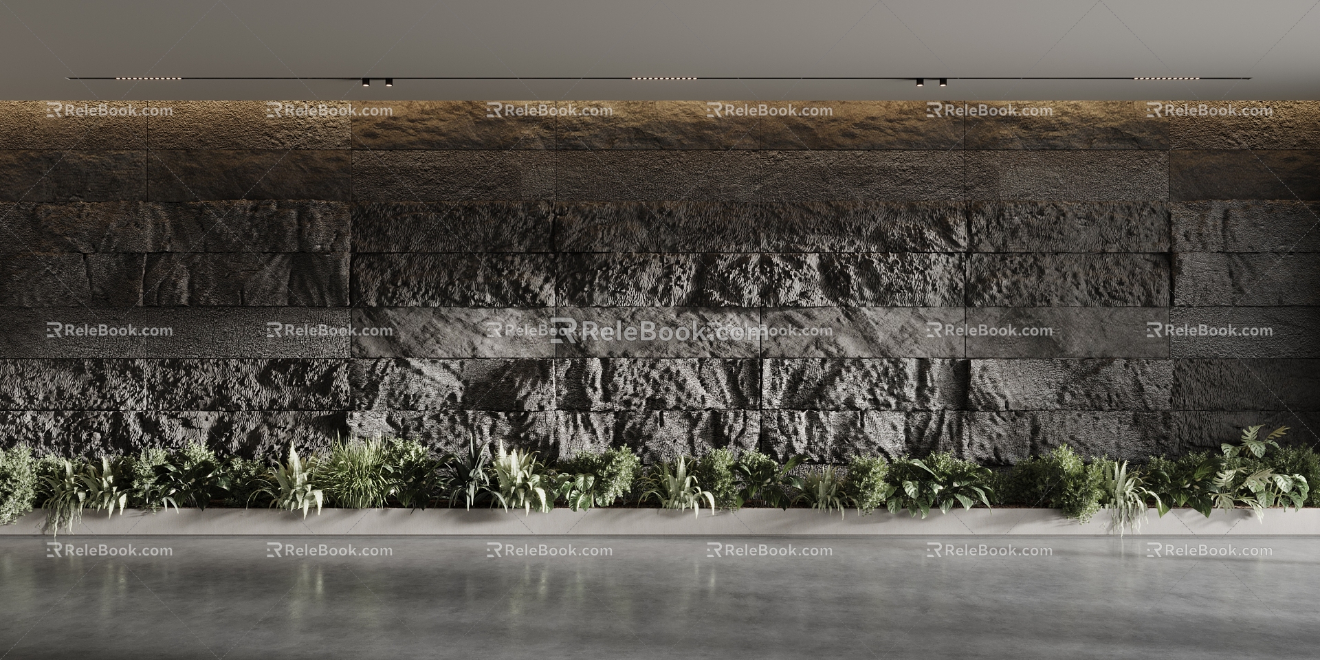 Modern background wall 3d model