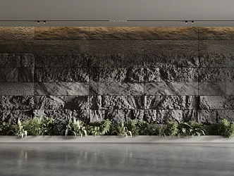 Modern rock background wall 3d model