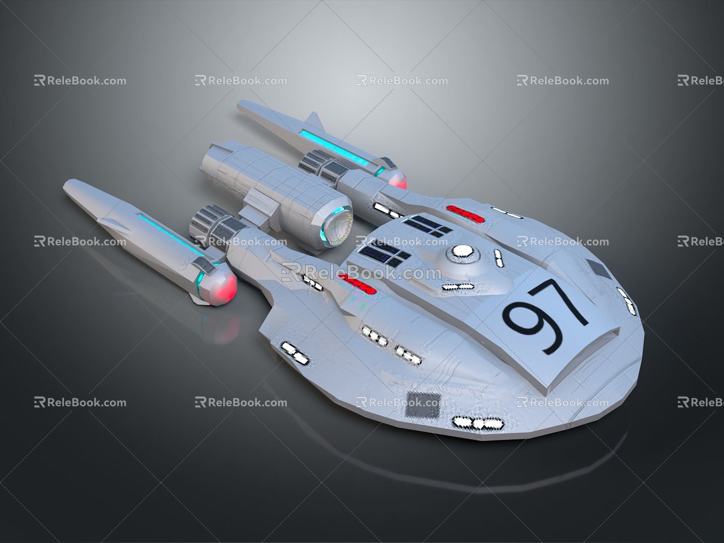 Modern Spaceship Starship Star Trek Spaceship Spaceship 3d model