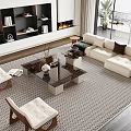 Sofa coffee table combination 3d model