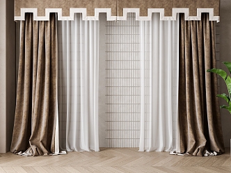 New Chinese Curtain 3d model