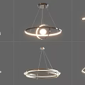 Modern Stylish Chandeliers With Circular Metal Frame And Bright Lighting Design