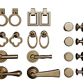 Various Decorative Door Handles With Different Shapes And Metal Finishes