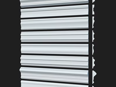 Layered White Decorative Molding Trim For Architectural Interior Design Use 3d model