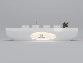 Modern reception bar 3d model