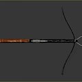 Modern Orange And Black Crossbow With Bowstring Trigger And Grip On Reflective Surface 3d model