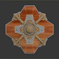 Medieval Shield Ancient Shield Defensive Weapon Ancient Shield Iron Shield Protective Shield Wooden Shield 3d model
