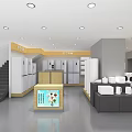 China Mobile 5G Plus Digital Store With Blue Exterior Glass Doors And Product Displays