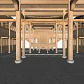 Chinese Ancient Ancestral Hall Ancient Architecture Ancestral Hall 3d model