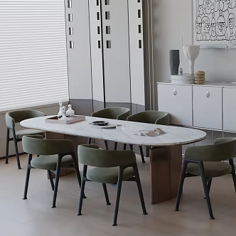 Modern table combination 3d model