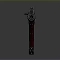 Black Red Assault Rifle Featuring Red Grip Stock And Tactical Barrel