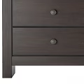 Dark Wood Dresser With Carved Drawers And Mirror For Bedroom Storage