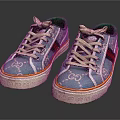 Blue Canvas Shoes with White GG Logo Red Green Stripes White Laces and Green Lining