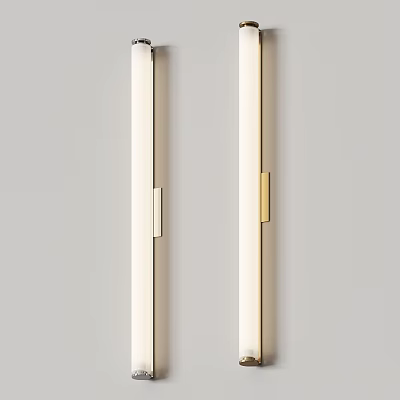 Modern Minimalist Wall Sconces With Gold And White Long Strip Design 3d model