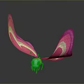 Animated Game Movie Character With Pink Wings White Patterns Blue Body And Orange Legs