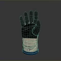 Weapon Tactical Glove With Gray And Off White Design Blue Wrist Edge And CP Logo