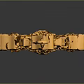 Intricate Gold Cross Pendant With Detailed Ornate Carvings And Religious Design