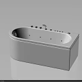 White Freestanding Bathtub With Control Panel And Modern Faucet Design