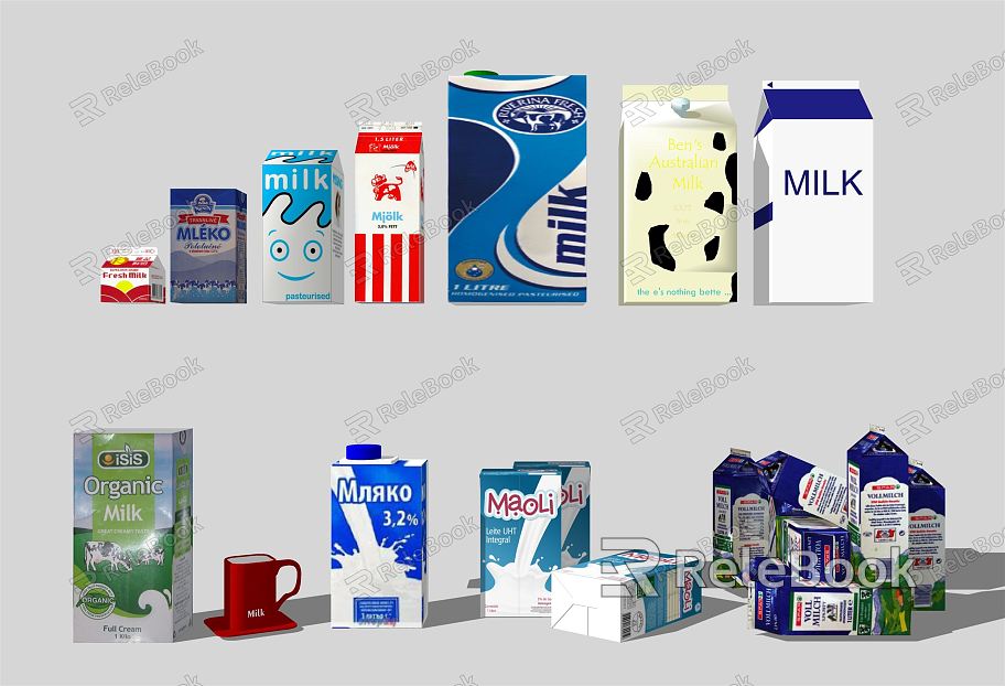 Modern Milk Drink Dairy Products model