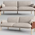 Nordic double sofa 3d model