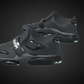 Prada Black Modern Shoes With Breathable Mesh Velcro Strap And Illuminated Sole