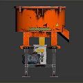 Industrial Orange Equipment With Metal Frame Top Mesh Screen And Motor Control Box